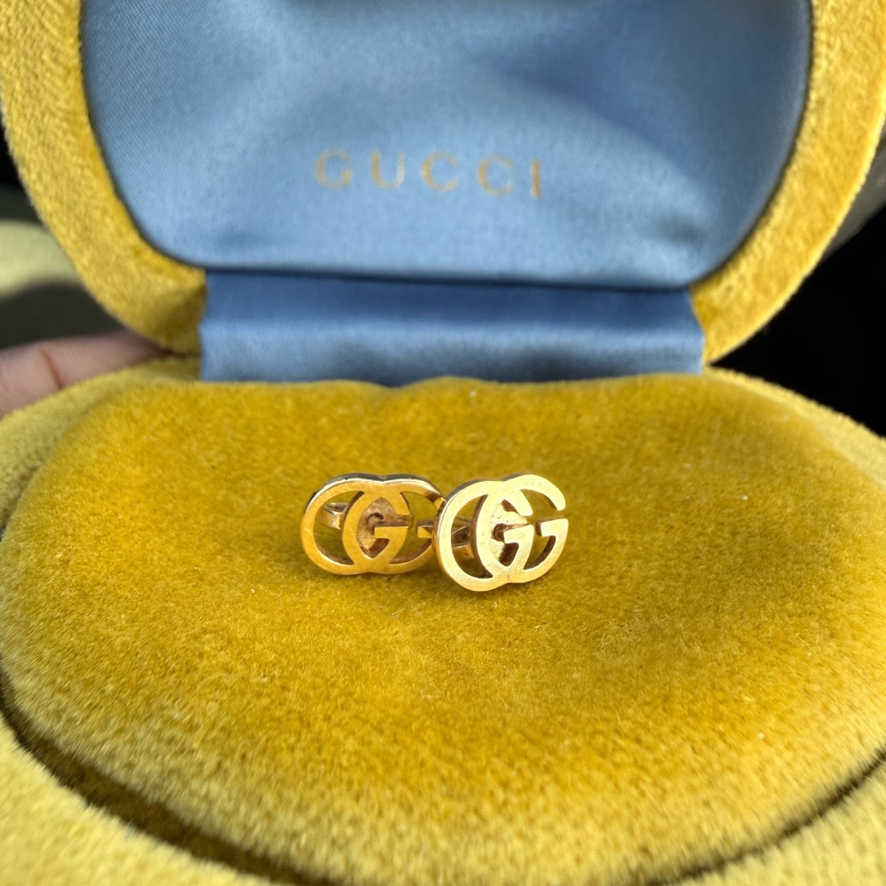 Gucci Gold Logo Earrings